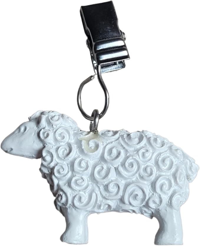 TwoFish Home Set of 4 Sheep Resin Tablecloth Weights Clips Sheep Handicraft Tablecloth Clamps Pack of 4