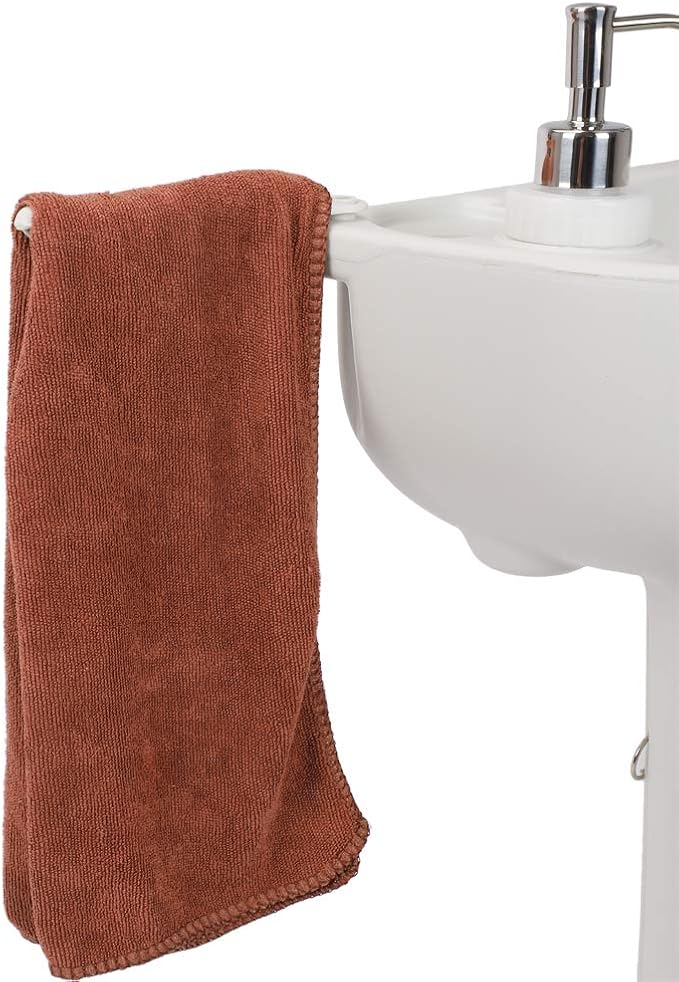 Portable Sink and Toilet - Detachable Outdoor Sink Station and Camping Toilet - 19L Hand Washing Station with Foot Pump - 20L Waste Holding Tank Flushing Toilet - Perfect for Camping RV Boat Travel