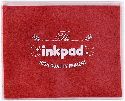 GTLZLZ Large Ink Pad for Rubber Stamps, 5" x 4" Washable Craft Stamp Pad for Kids, Fingerprint Ink Pad for Paper, Scrapbooking, Wood Fabric (Wine RED)