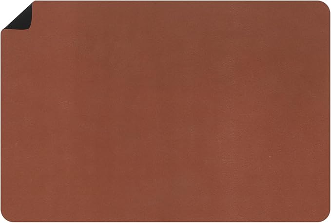 uxcell Silicone Mats for Kitchen Counter, 35.4" x 23.6" Non-Slip Countertop Protector Mat Heat Resistant Coffee Mat Waterproof Table Placemat, Brown