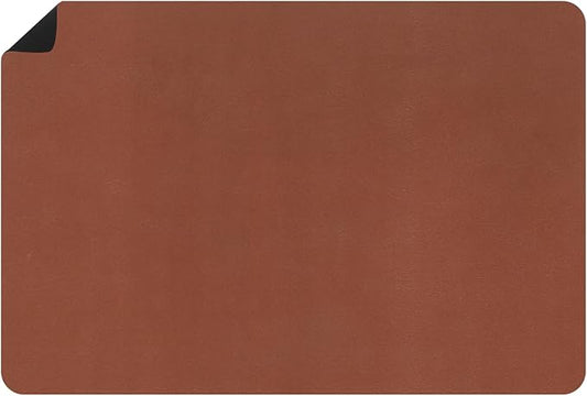 uxcell Silicone Mats for Kitchen Counter, 35.4" x 23.6" Non-Slip Countertop Protector Mat Heat Resistant Coffee Mat Waterproof Table Placemat, Brown