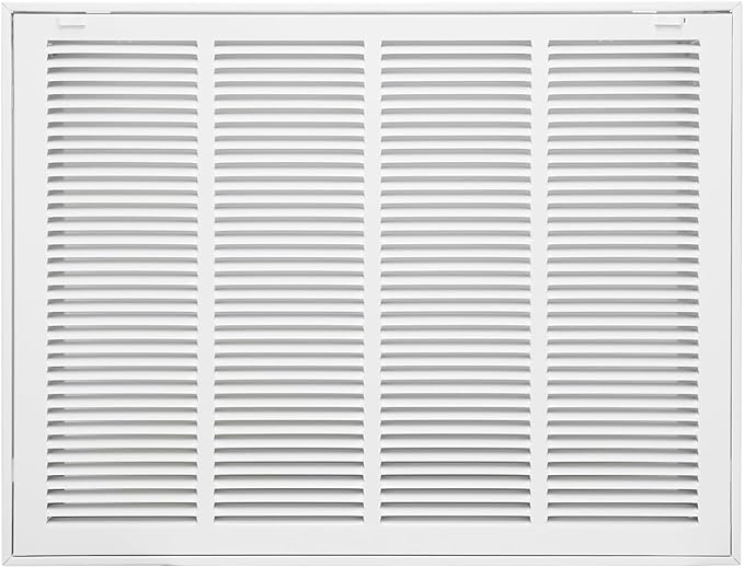 24"W x 18"H [Duct Opening Size] Steel Return Air Filter Grille - Removable Face/Door for 1 inch Filters -HVAC Vent Cover Grill - White [Outer Dimensions: 26 5/8"W X 20 5/8"H]