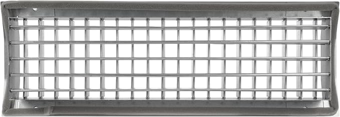 Repa Market 17" x 5" Inch Air Exhaust Grille for Round Ducts - 2 Adjustable Louvre Blades - Galvanized Air Supply Vent Cover - Side Fit Round Surface Canal Ducting from 9.84" to 35.43" Inches