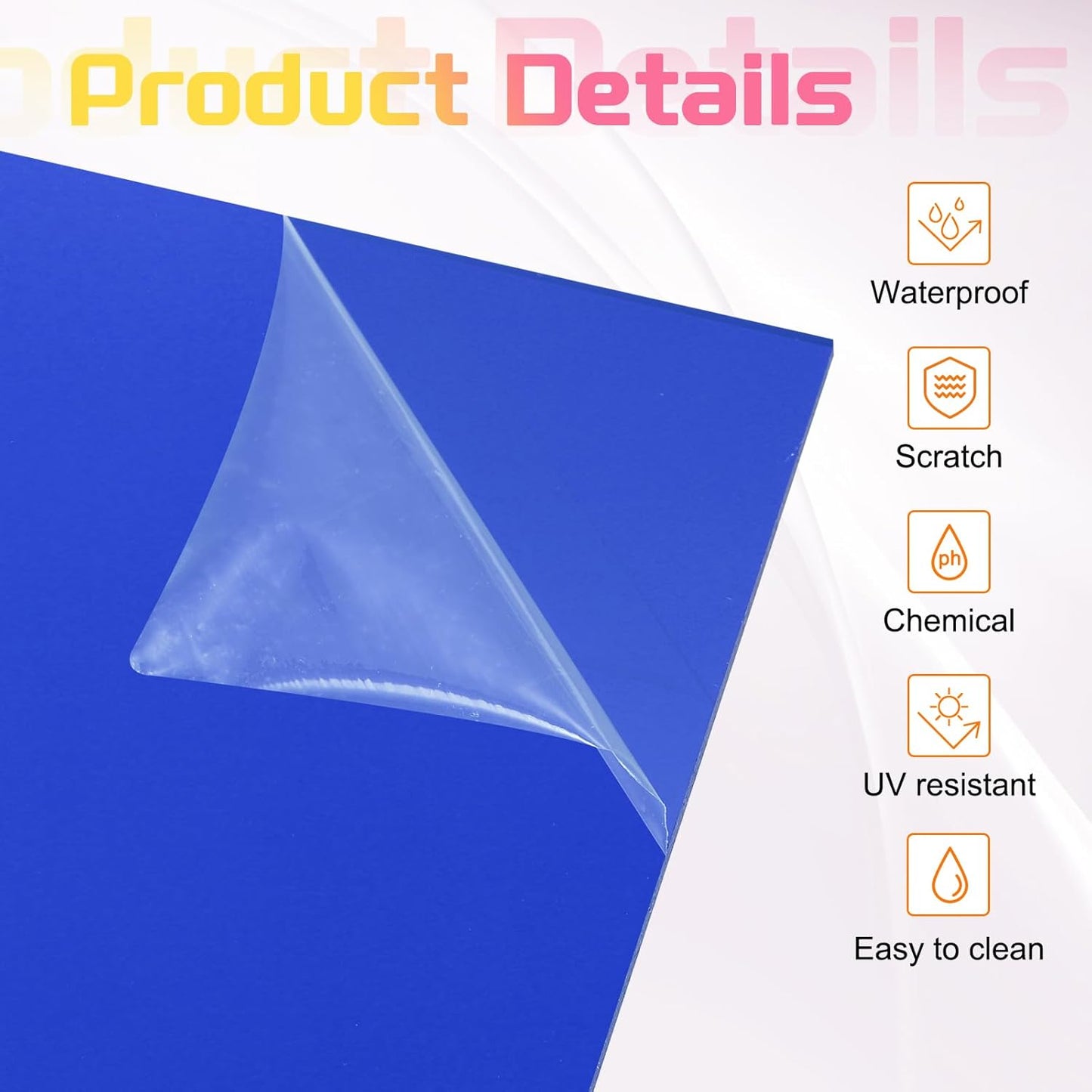 uxcell 3Pcs Acrylic Sheets 12x12 Inch Acrylic Panel 1/8 Inch-3mm Plastic Board for Picture Frames Sign Holders DIY Display Projects Craft, Clear Blue