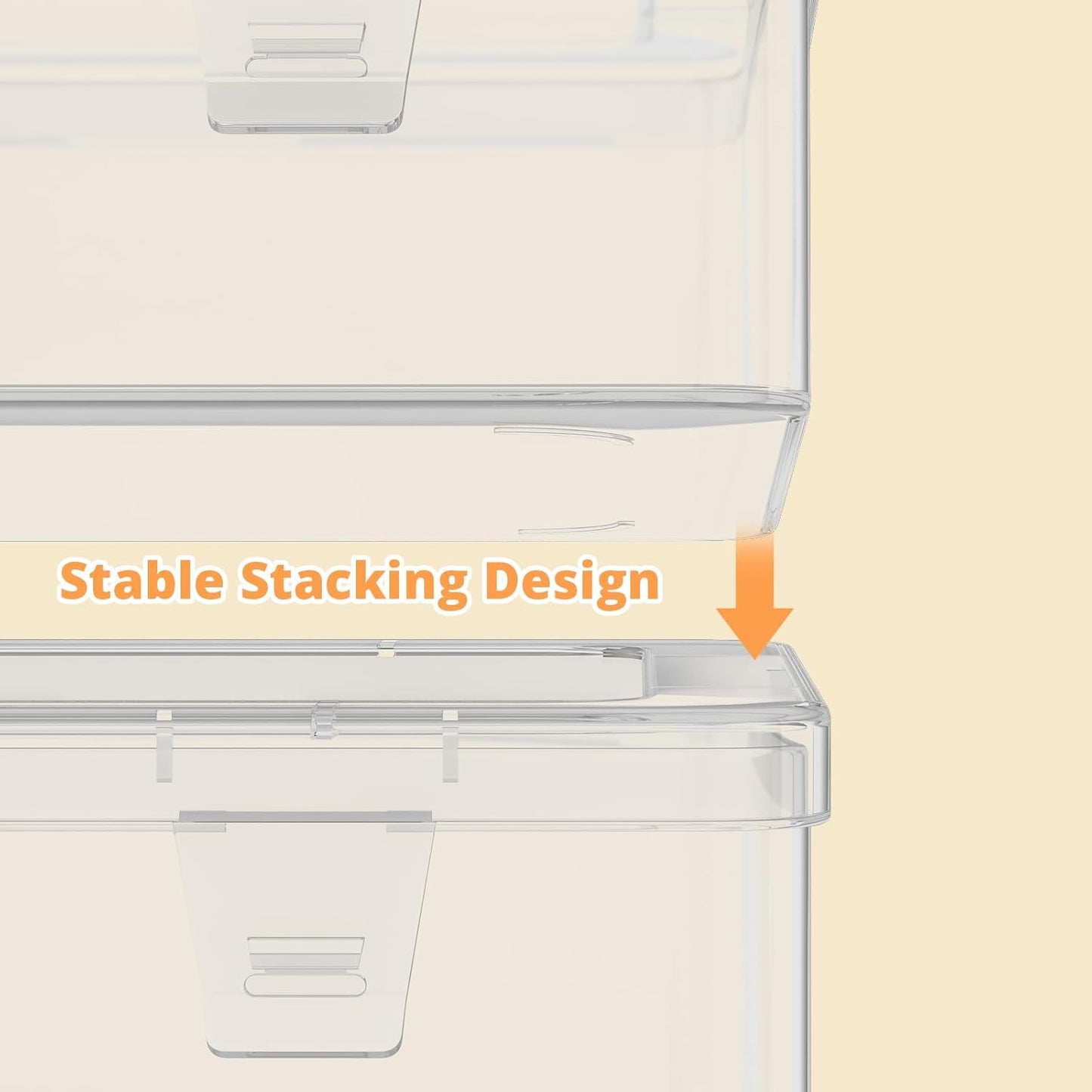 Mathtoxyz Bead Organizer Box(Red,Yellow,Blue), 62Pcs Small Bead Organizers and Storage Plastic Cases Mini Clear Containers Boxes with Hinged Lid and Rectangle for Bracelet Making DIY Jewelry Craft