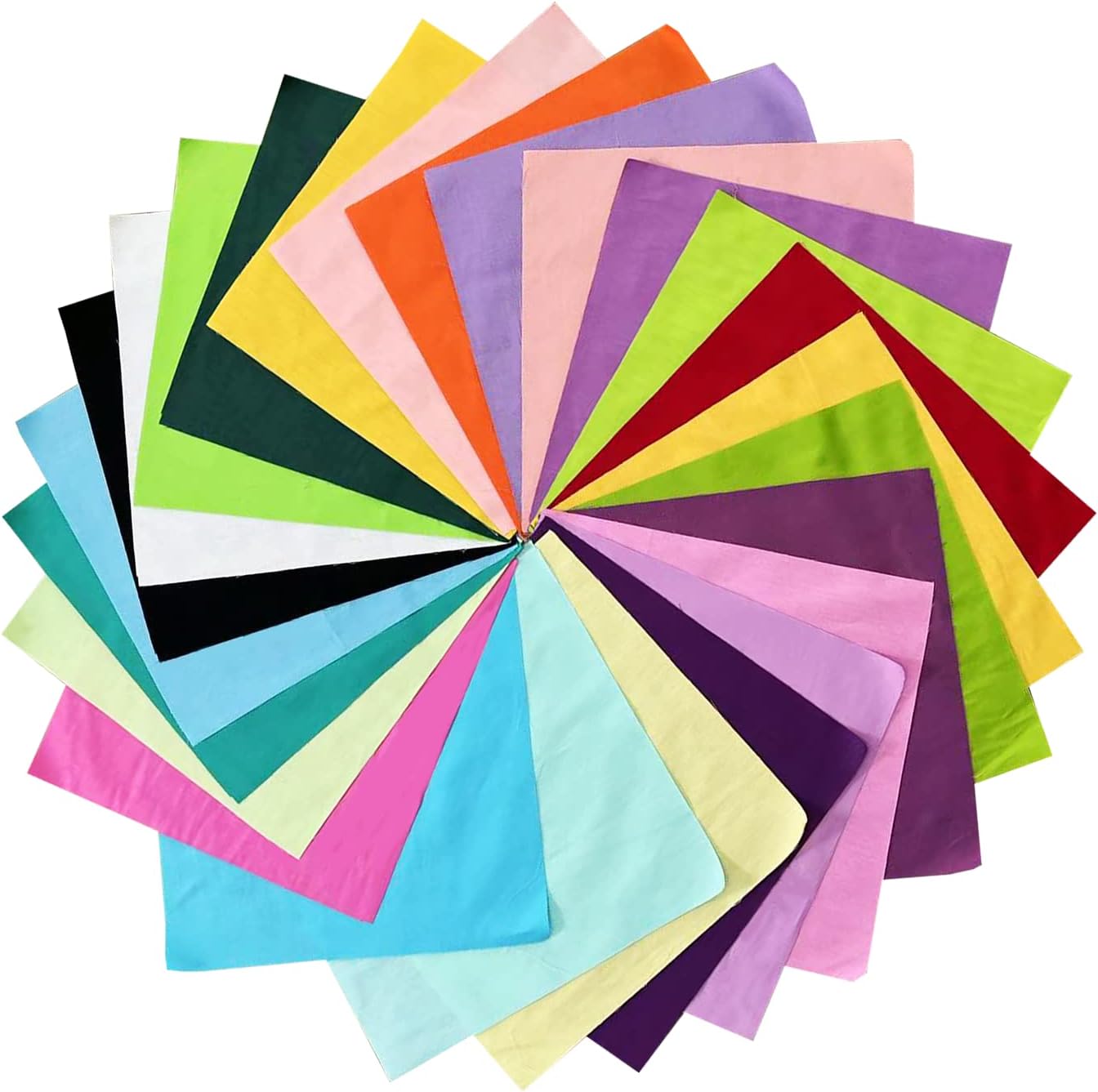 HANPATQUI 200PCS 4 x 4 inch Solid 100% Cotton Fat Quarters Fabric for Sewing and Quilting Bundles Precut Fabric Square for DIY Craft Patchwork