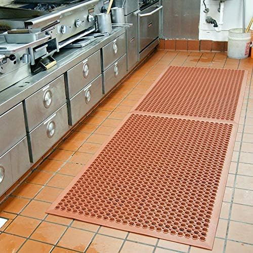 Rubber Floor Mats Anti-Fatigue Kitchen Floor Mat New Bar Floor Mats Commercial Heavy Duty Red Rubber Out Door Mat 36" x 60"