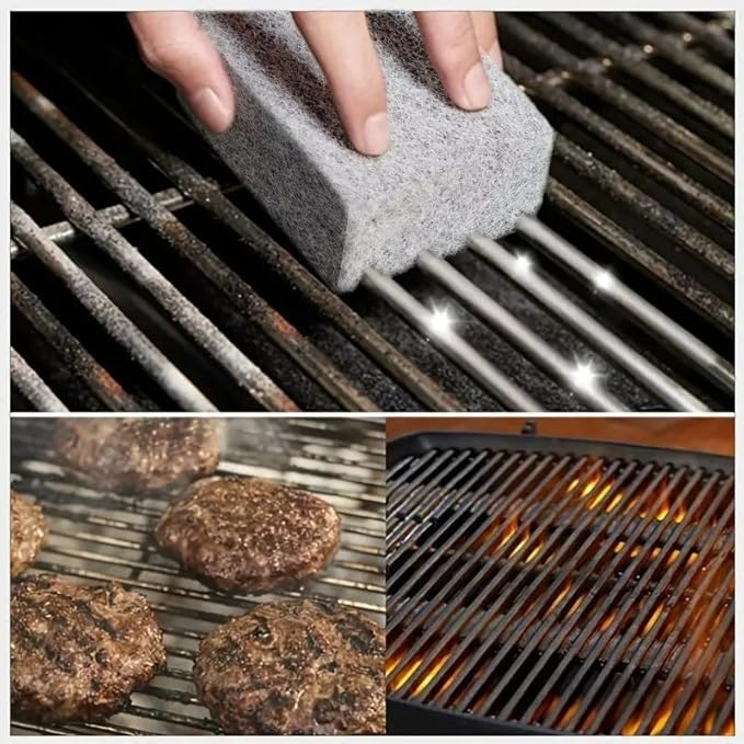 Grill Cleaning Brick & Pumice Stone for BBQ Grills, Flat Top Griddles, Stoves & Ovens | Heavy Duty Griddle Cleaner for Grease, Rust & Stubborn Residue | Pumice Stone Grill Cleaning Tools