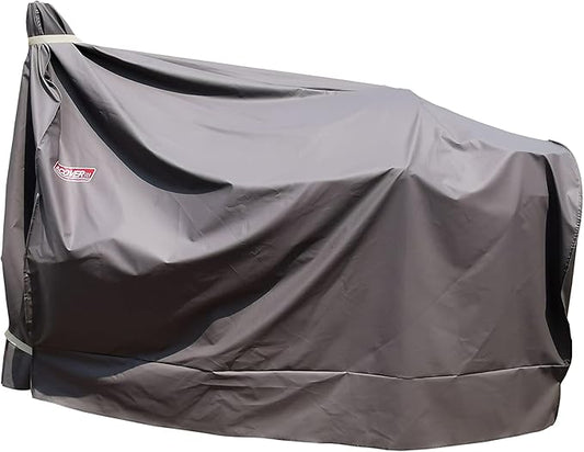 Heavy Duty Charcoal Grill Offset Smoker Cover, Outdoor Smokestack BBQ Cover, Special Fade and UV Resistant Material, Fits Brinkmann Trailmaster, Char-Broil, Dyna-Glo and More Brown
