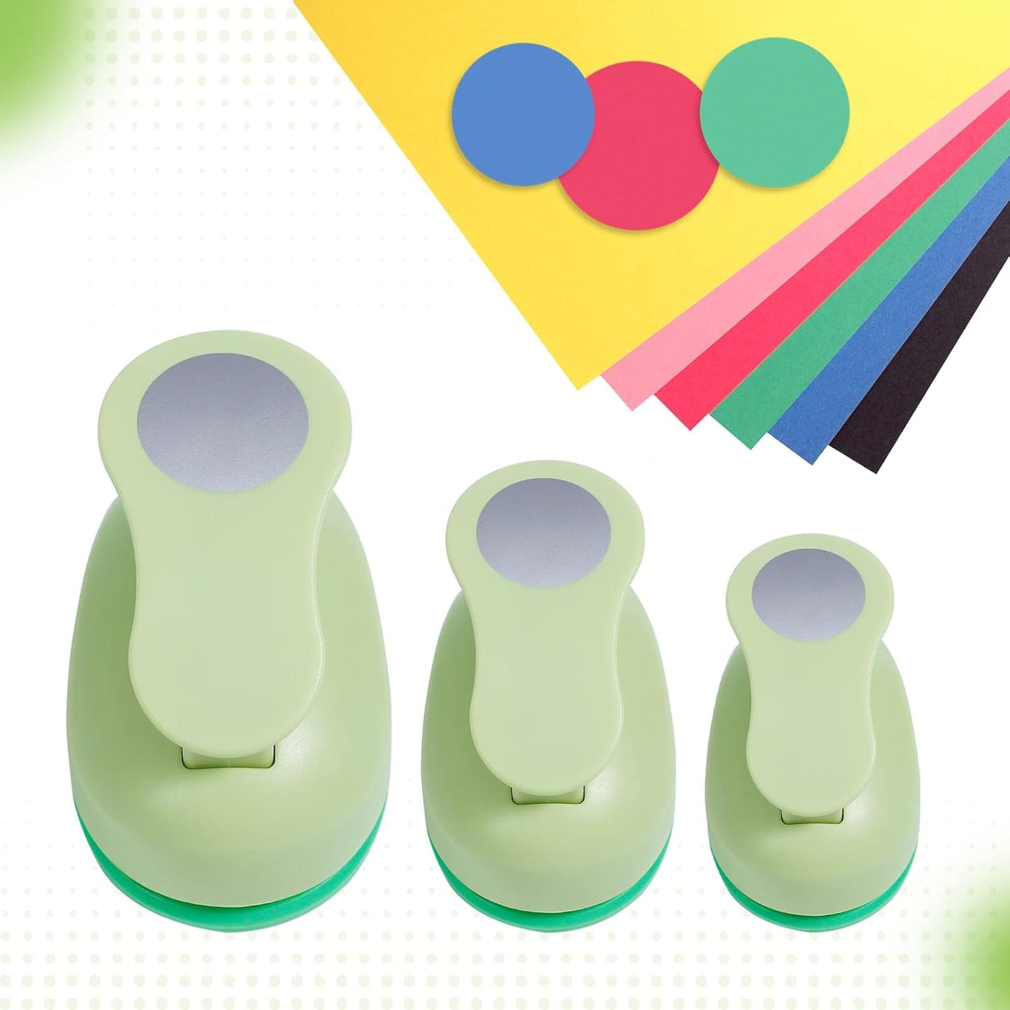 UCEC Circle Punch, 2+1.5+1 Inch Paper Punch, 3 Pcs Paper Punches for Crafting, Round Hole Punch, Circle Cutter for Scrapbook, Cards, DIY Albums Photos