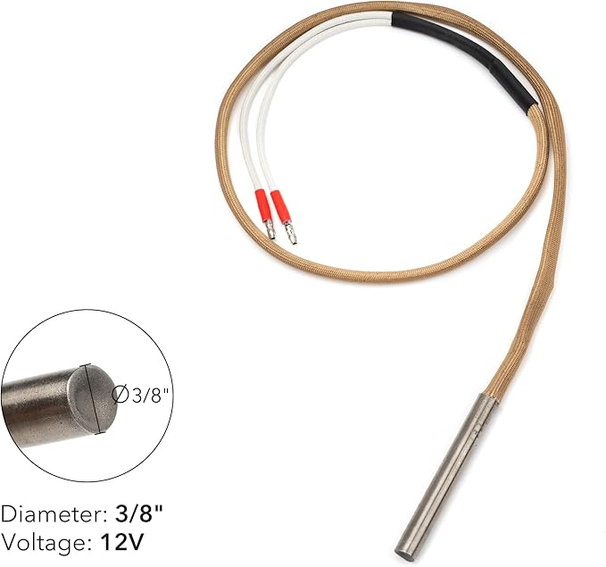 Stanbroil Igniter Hot Rod Replacement for 12V Green Mountain Davy Crockett Pellet Grill, Metal