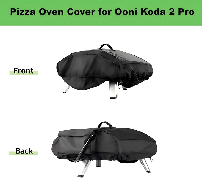 Pizza Oven Cover for Ooni 2 Pro Gas Oven, Outdoor Accessory Fits 18" Gas Propane Powered Pizza Ovens, Weatherproof Waterproof 600D Heavy Duty Protective Cover