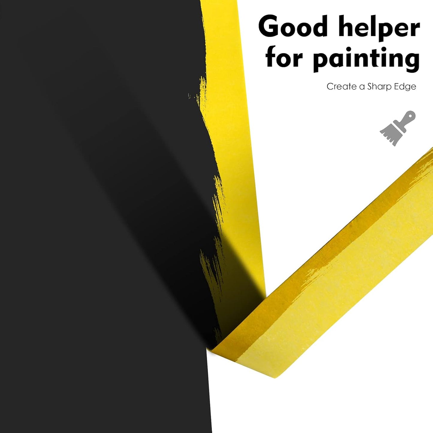 Yellow Painter's Tape,1 inch x 60 Yards - Medium Adhesive Masking Tape for Painting,Labeling,DIY Crafting,Decoration and Medium Adhesive Masking Tape for Painting,Labeling,Automotive Refinish