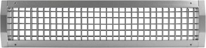 Repa Market 25" x 5" Inch Air Grille for Round Spiral Ducts - Adjustable Double Louvre Blade - Galvanized Ventilation Cover - Side Fit Round Surface Canal Ducting from 9.84" to 35.43" Inches