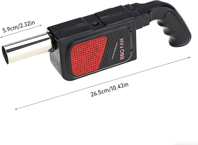 Electric Fire Blower Fan - Portable Handheld Battery Powered Air Blower, Fast Ignition for BBQ Grill, Fireplace, Campfire, Bonfire, Camping, Picnic and Outdoor Cooking