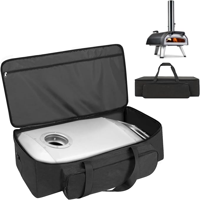 Pizza Oven Carry Bag Compatible with Ooni Karu 12 & Karu 2, Ooni Pizza Oven Accessories, Outdoor Portable Carrying oven Cover with Chimney Pockets, Water Resistant & Heavy-Duty, Camping Gift, Bag Only