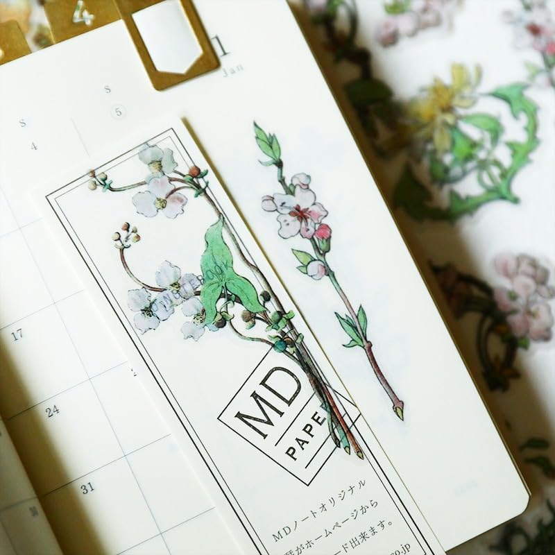 Vintage Vellum Stickers Floral Plants Elements Scrapbooking Supplies Flowers Botanic Natural Translucent Paper Self-Adhesive Junk-Journal Items (Retro Flowers)