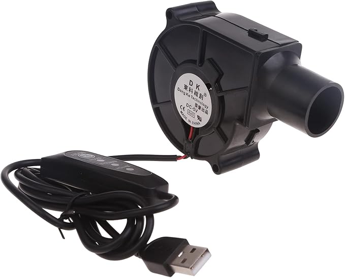 Upgraded BBQ Blower Fan Oil-Bearing Motor Adjustable 3Gear Speed Air Blower Outdoor Cooking Companion BBQ Fan