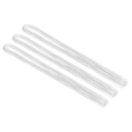 PATIKIL 32 Inch 22 Gauge Floral Stem Wire, 3 Pack/120 Pieces Bouquet Stem Paper Wrapped for DIY Crafts Flower Arrangements, White