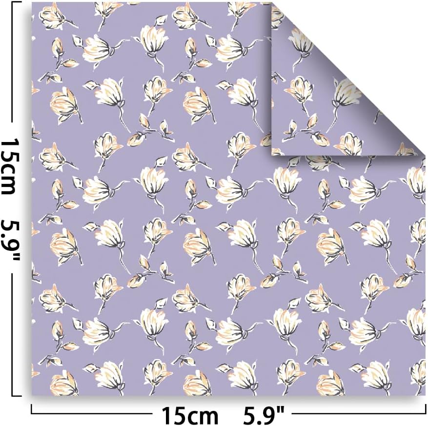 Origami Paper Kit Dobule Sided 100 Sheets 100 Colors 6 Inch Japanese Chiyo Square Easy Fold Arts Crafts DIY Handwork Origami Papers Beginner Solid Color Flower