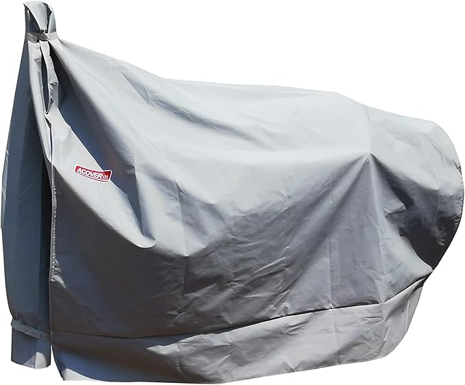 Heavy Duty Grill Cover for Charcoal Offset Smoker Cover, Fade and UV Resistant, Fits Char-Broil, Dyna-Glo, Royal Gourmet, Char-Griller and More Grey