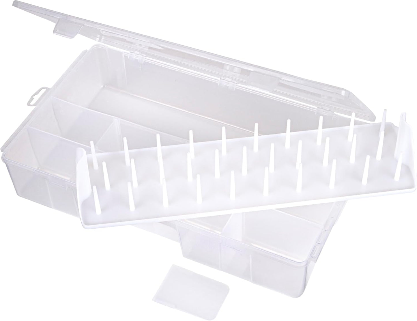 ArtBin 7003AB Sew-Lutions Sewing Supply Storage System with Lift-Out Thread Spool Tray, [1] Plastic Storage Case, Clear