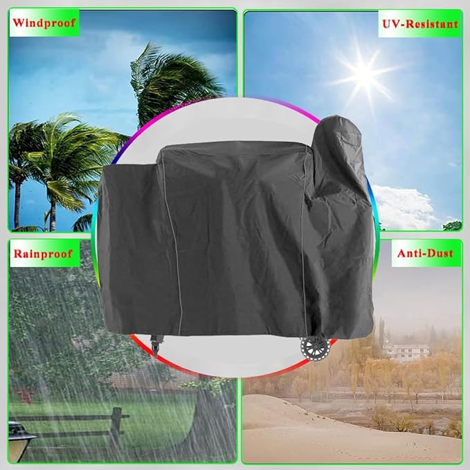 Grill Cover for Pit Boss 820 Deluxe 850 Pro Series Wood Pellet Grill, Smoker Cover for PitBoss 820D 820XL 820FB 820D3 820SC 820PS1 820CS1 PB850CS1 Heavy Duty Outdoor 600D