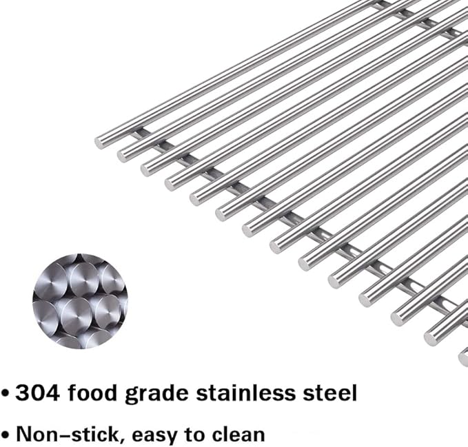 S720-0896 (3-Pack) 17" Stainless Steel Cooking Grate for Homedepot Nexgrill 720-0896B 720-0896 720-0896BK 720-0896E 720-0896C 720-0896CP 720-0898 720-0898A
