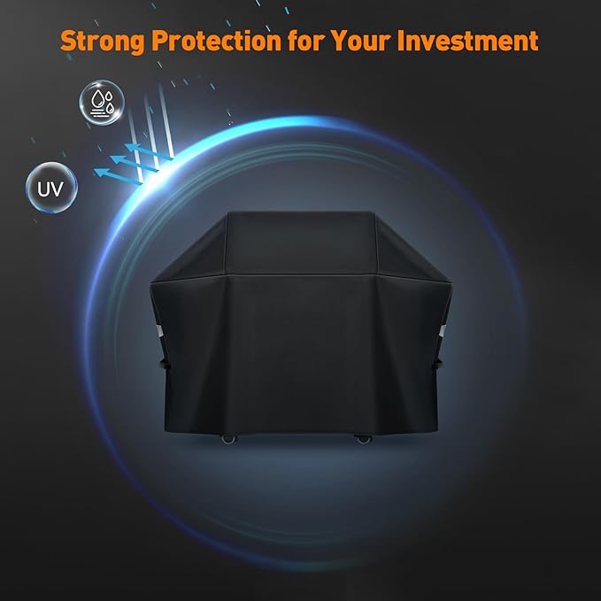 Heavy Duty Grill Cover Fit for Napoleon 61500 Prestige PRO 500 and Prestige 500 Gas BBQ Grills,All Weather Protection Waterproof Cover Black