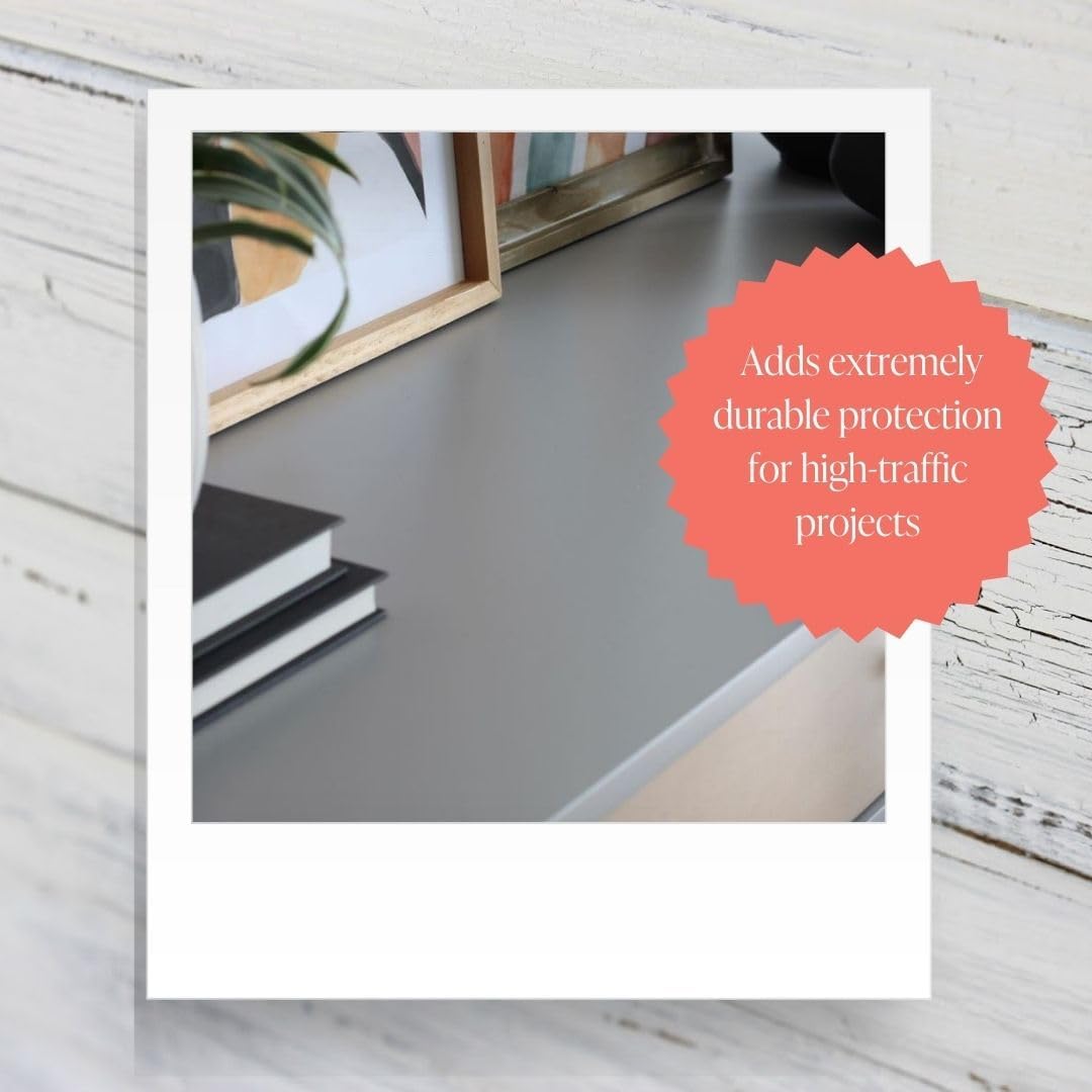 Clear Coat Pint (16oz) - Eco-Friendly Clear Satin Sheen Top Coat for Chalk Style Wood Furniture Paint, Non-Yellowing Waterproof Finish, Easy Application