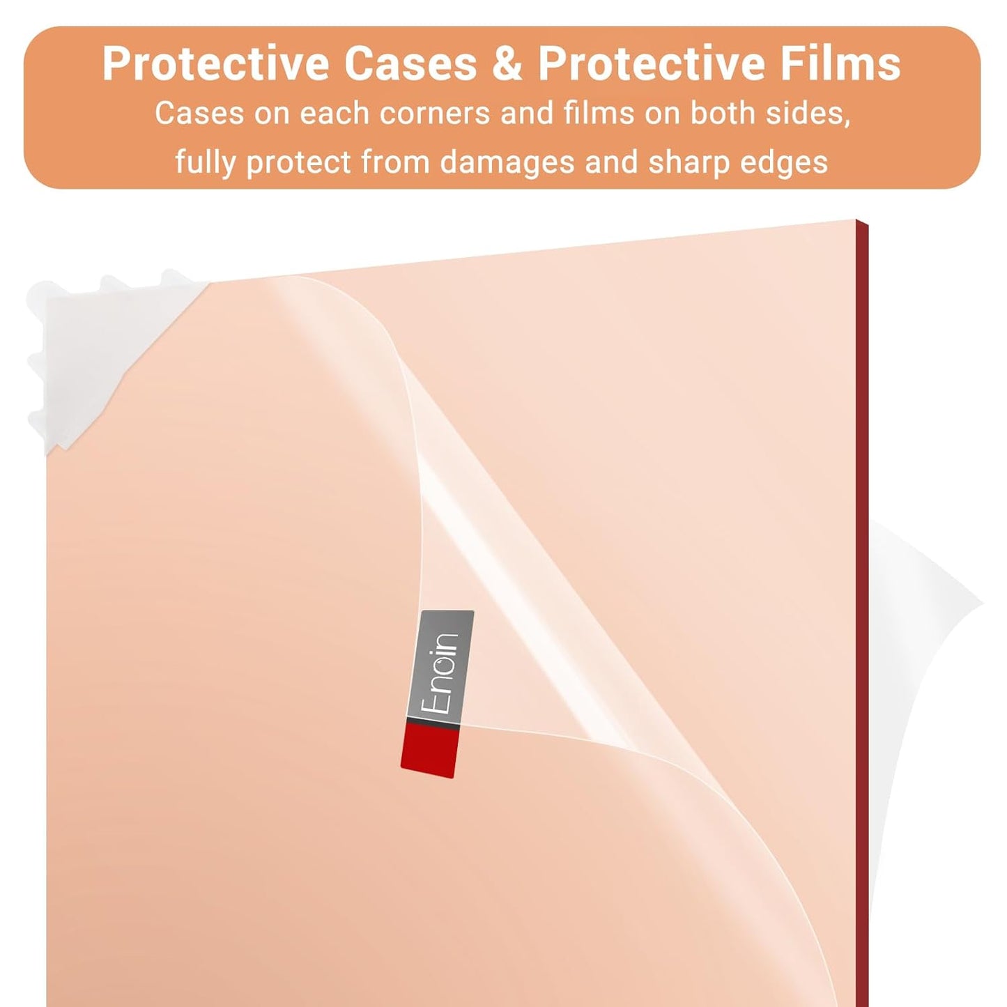 Enoin 2pcs 12 x 12 Inch Rose Gold Acrylic Sheet Mirror Plexiglass Sheet 1/8 inch Thick, Mirrors for Wall Home and Commercial Use, DIY Craft, Wall Decor