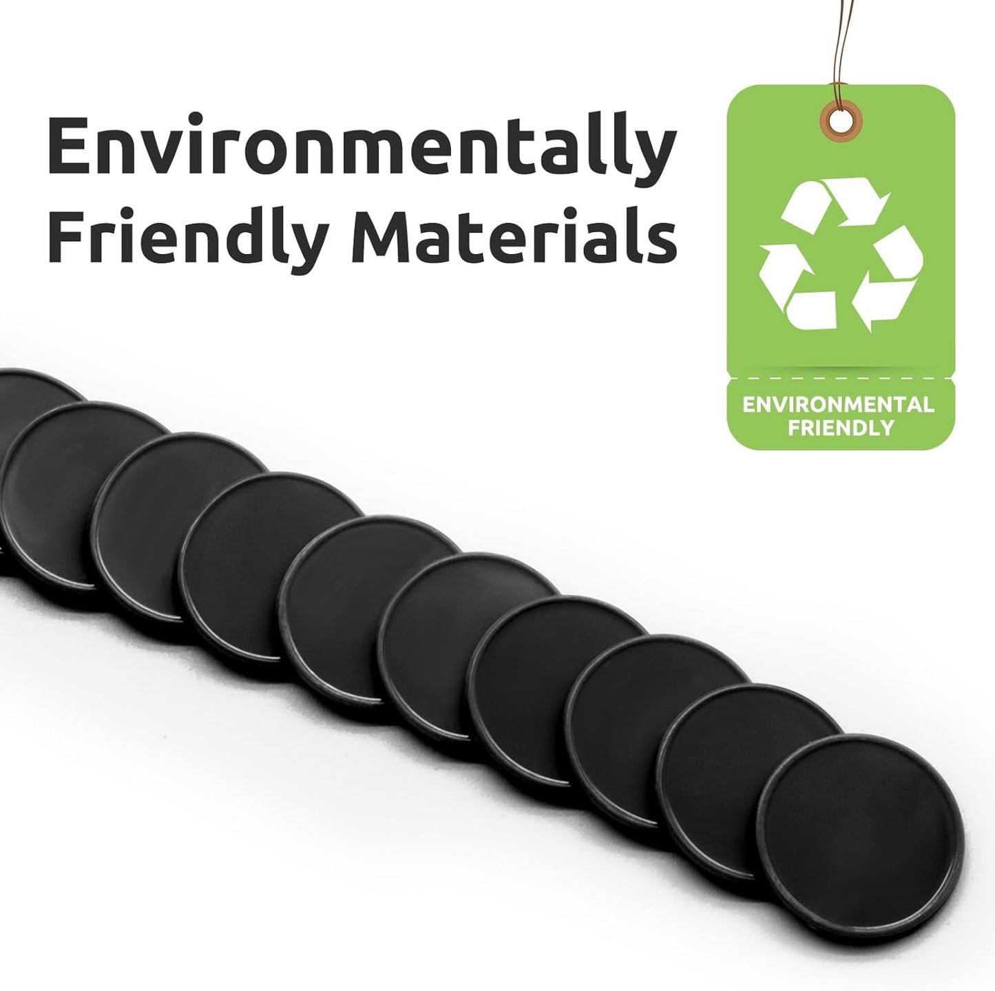 Set of 100 Opaque Plastic Learning Counters Mini Poker Chips Game Tokens with Storage Box (Black, 1.58 Inch)