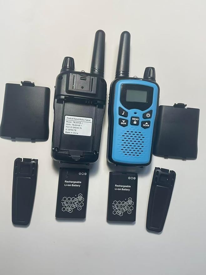 Rechargeable Walkie Talkies Long Range for Adults, Walky Talky VOX with 22 FRS Channels, 99 Privacy Codes Two Way Radio,1200mAh Li-ion Battery, for Camping Hiking Emergency (4 Pack Colorful)