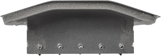 Repa Market 13" x 5" Inch Air Exhaust Grille for Round Ducts - 2 Adjustable Louvre Blades - Galvanized Air Supply Vent Cover - Side Fit Round Surface Canal Ducting from 9.84" to 35.43" Inches