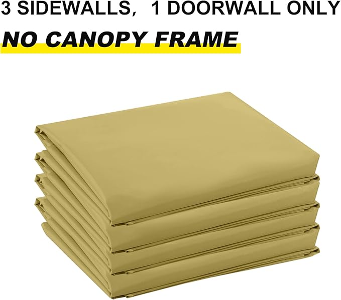 ABCCANOPY Side Wall 10x10, Beige (4 Walls Only, NOT Including Frame and Top)