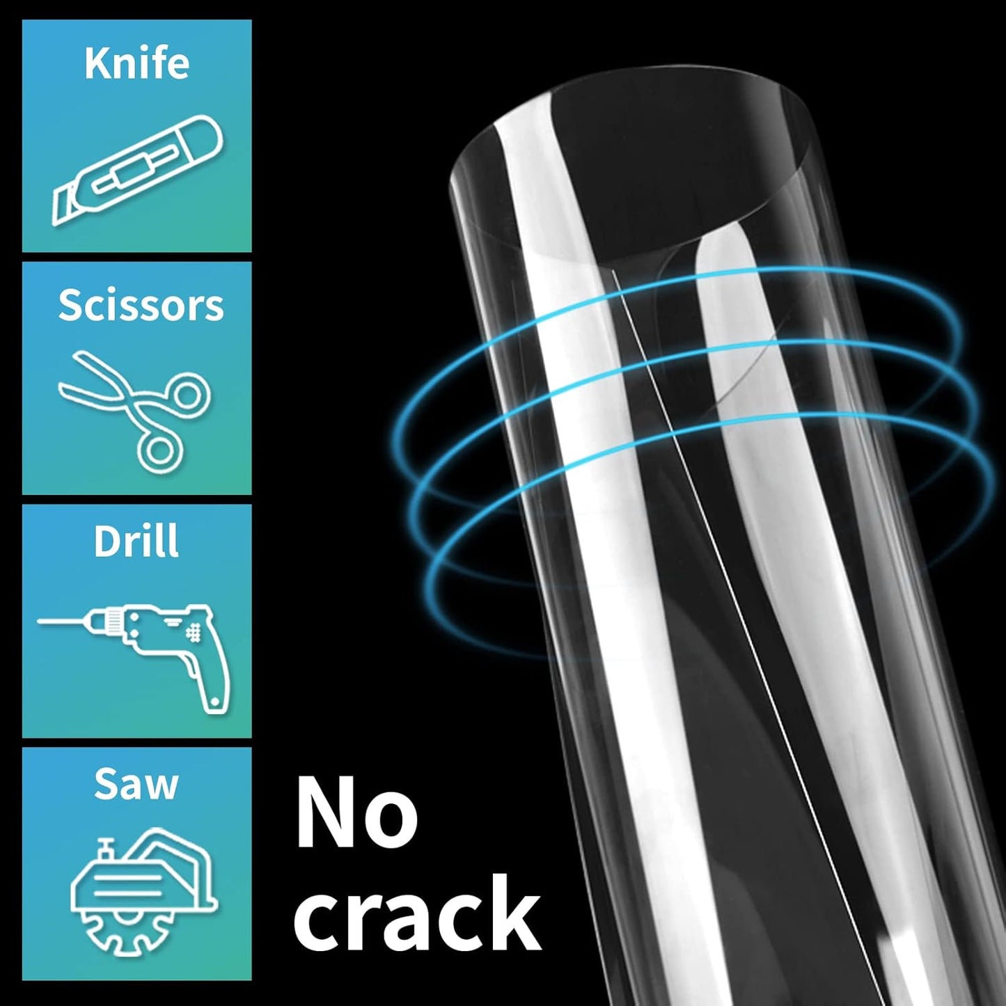 Art3d 10-Pack of 8×10" PET/Plexiglass Sheets, Transparent Clear Flexible Plastic Sheet Panels for Craft, Picture Frames, Sign Blank, DIY Display Project