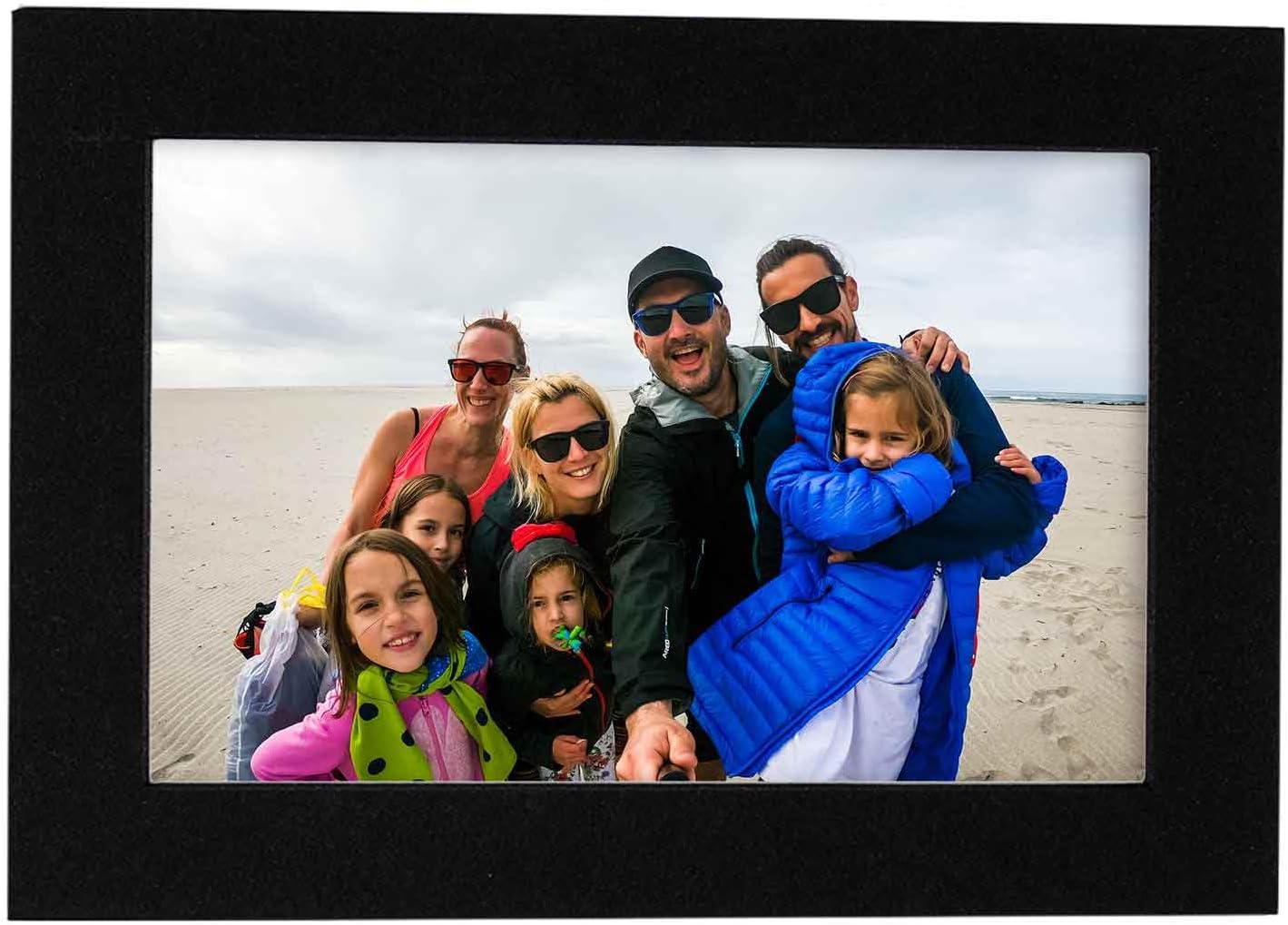 Pack of Ten Acid Free 11x14 Mats Bevel Cut for 8.5x11 Photos - Black With Black Core Precut Matboards, Backing Boards and Self Seal Bags for Pictures, Framing - 4-ply Thickness