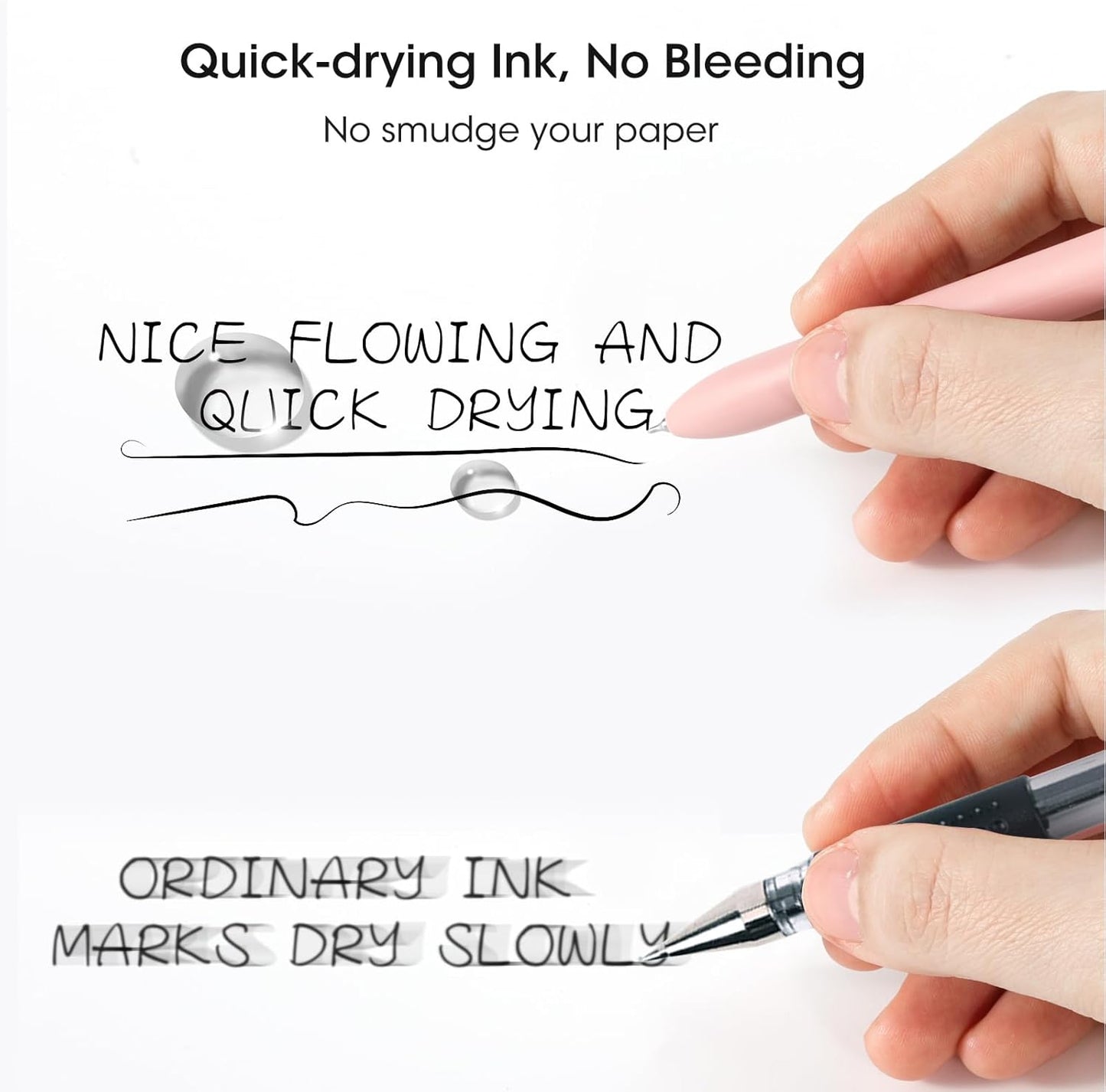 FIOVER Gel Pens, 10pcs 0.5mm Quick Dry Black Ink Fine Point Smooth Writing Pens for Journaling Note Taking High-End Series Ballpoint for Office School Supplies(10pcs Morandi)