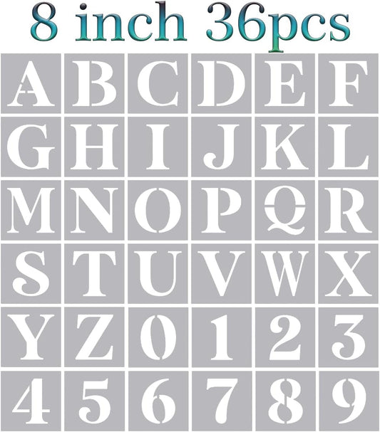 8 Inch Large Letter Stencils - Alphabet Stencils for Painting on Wood, DIY Crafts & Wall Signs