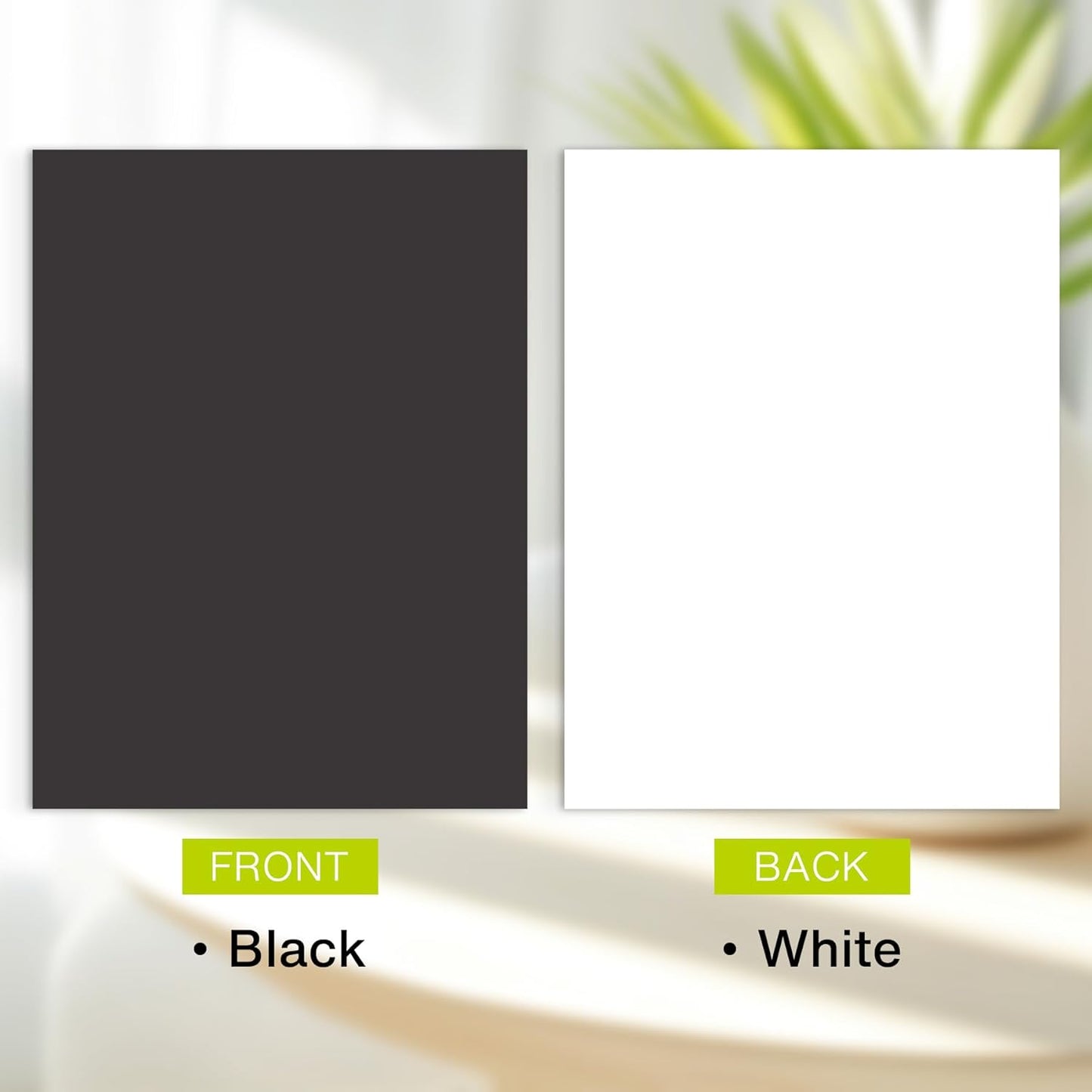 Golden State Art, 12x16 Uncut Photo Mat Matboard - Black Uncut Mats for DIY Projects, Presentation Boards, Art Crafts, Prints (50 Pack)