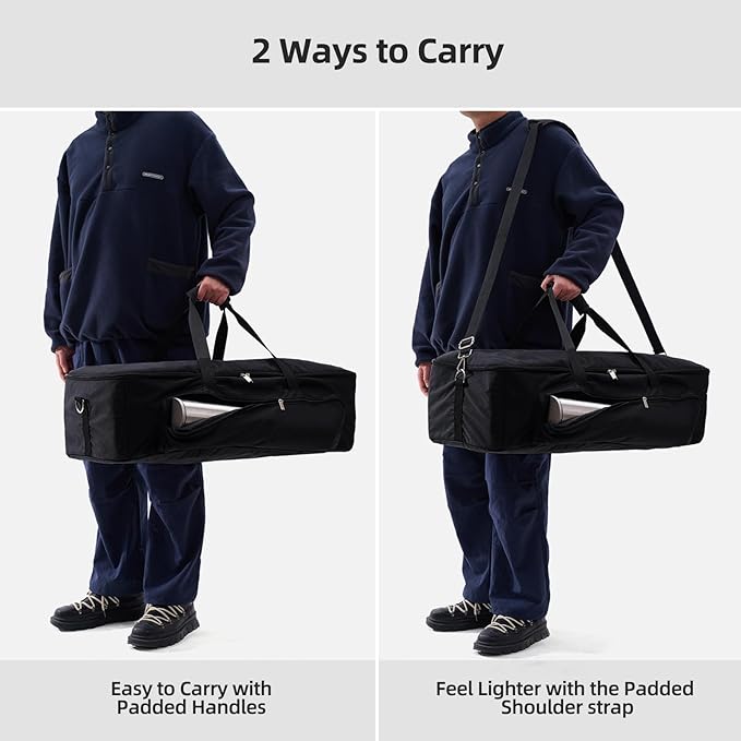 NOELIFE 6mm Padded Bag for Ooni Karu 12 and Karu 2, Outdoor Portable Carrying Case with Pockets for Ooni 12G Pizza Oven Accessories, Heavy-Duty and Water Resistant (Oven Not Included)