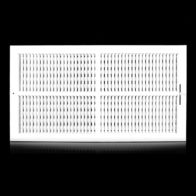 24x12 Vent Register [Duct Opening], Vent Covers for Home Ceiling, Two-Way Ventilation Register, Adjustable Solid Steel Wall Register Vent Cover (24"W x12"H [Duct Opening])