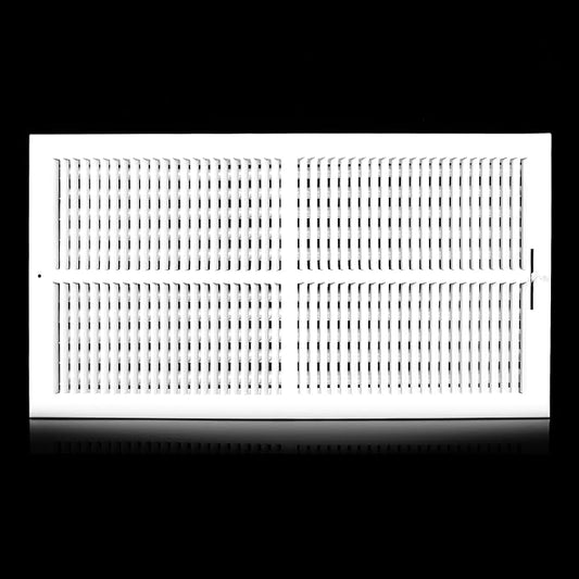 24x12 Vent Register [Duct Opening], Vent Covers for Home Ceiling, Two-Way Ventilation Register, Adjustable Solid Steel Wall Register Vent Cover (24"W x12"H [Duct Opening])