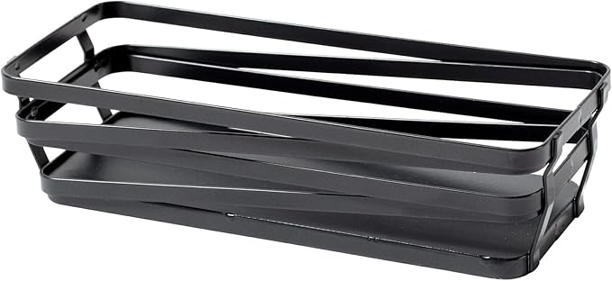 G.E.T. WB-942-MG 9" x 4" Rectangular Powder Coated Metal Gray Wire Serving Basket, Cyclone Collection