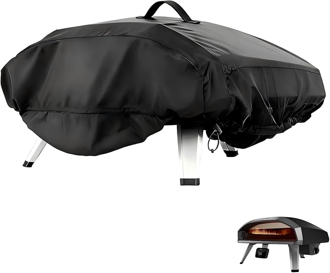Pizza Oven Cover for Ooni 2 Pro Gas Oven, Outdoor Accessory Fits 18" Gas Propane Powered Pizza Ovens, Weatherproof Waterproof 600D Heavy Duty Protective Cover