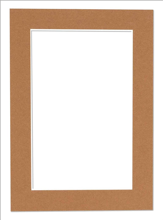 5x7 Mat for 8.5x11 Frame - Precut Mat Board Acid-Free Show Kit with Backing Board, and Clear Bags Brown 5x7 Photo Matte Made to Fit a 8.5x11 Picture Frame Matboard for Framing, Pack of 1 Mat