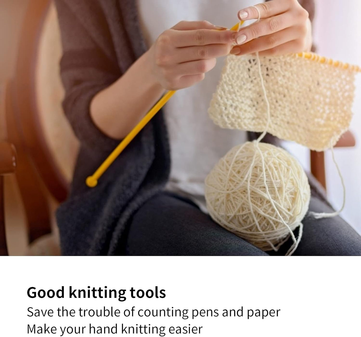 Plastic Knit Counter Knitting Crochet Stitch Marker Row Ring Sewing Tool Craft Accessories Two Color(One Set)