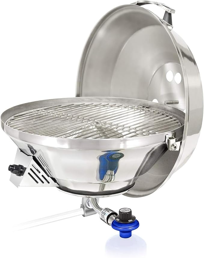 Magma Products, Marine Kettle 3, Combination Stove & Gas Grill, Propane Portable Oven