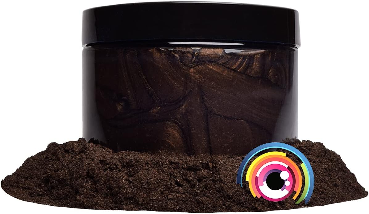 Eye Candy Pigments Premium Brown Mica Powder - Karummetou Brown (25gr) - for Epoxy, Resin, Soap, Paint, Woodworking, Acrylic Pouring, Bath Bombs, Fishing Lures - DIY Arts and Crafts Additive