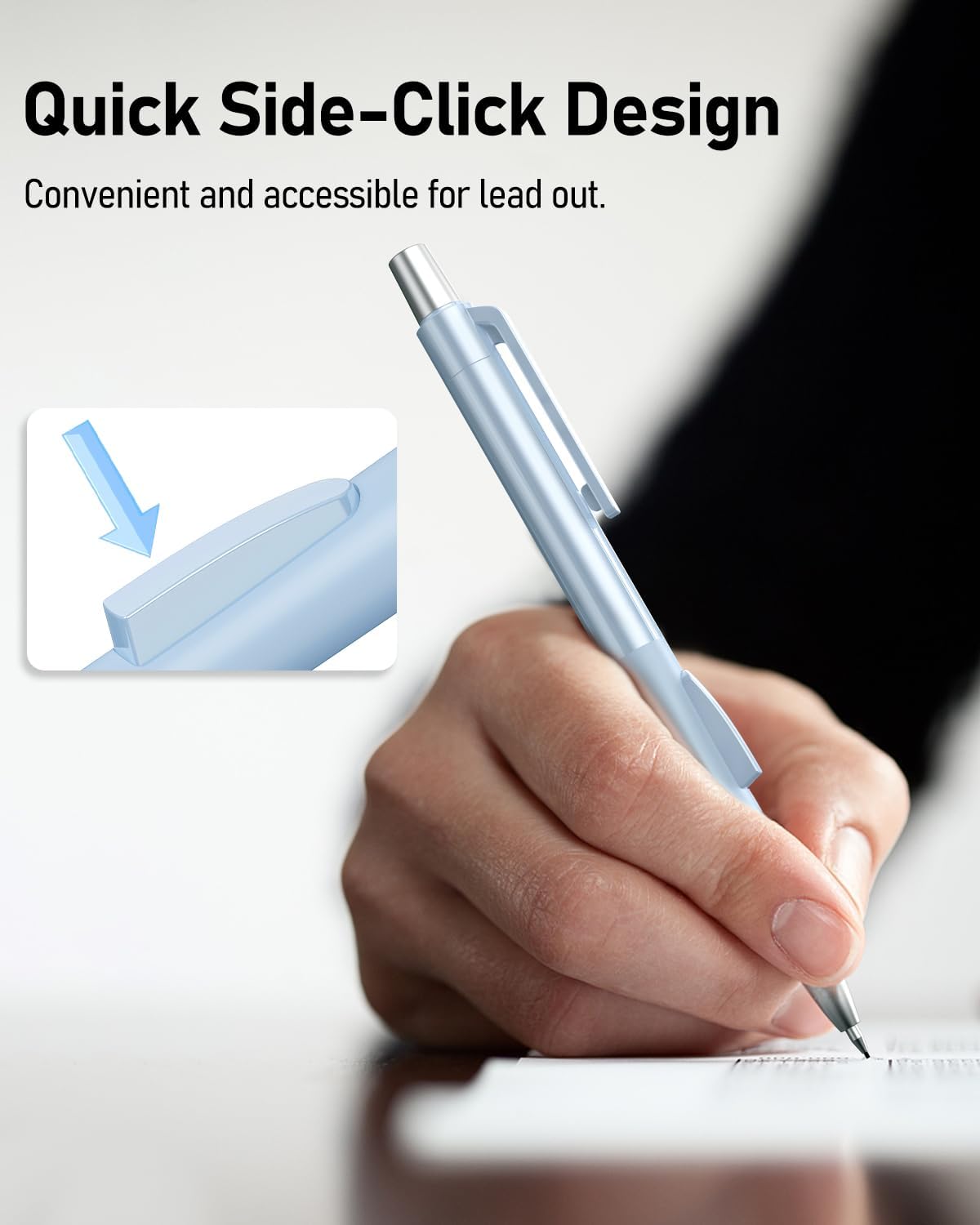 Four Candies Cute Mechanical Pencil Set with Case, 4PCS 0.7mm Pastel Fast Click Aesthetic Mechanical Pencils with 480PCS HB Lead Refills, 2 Erasers, 12 Eraser Refills School Supplies for Girls Writing